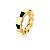 Anel com Detalhes Esmaltado Preto - Imagem 1