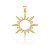 Colar de Sol Vazado e Cravejado Branco - Imagem 1