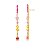 Brinco Pendente Pedras Rainbow - Imagem 1