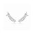 Brinco ear cuff cravejado em mix de lapidações - Imagem 1