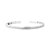 Pulseira Bracelete Slim Cravejado de Zircônias Rodio Branco - Imagem 1