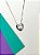 Colar Branco Longo com Pingente de Coração e Zirconia Central 60cm - Imagem 1