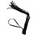 Chicote Verniz Tiras de 20cm Preto - Imagem 1