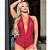 Body Sexy Em Renda Frente Única Regulável Com Lacinho VERMELHO - Imagem 1
