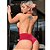 Body Sexy Em Renda Frente Única Regulável Com Lacinho VERMELHO - Imagem 2