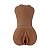 Masturbador Masculino Boca e Vagina Em Cyberskin 18x5cm MARROM - Imagem 4