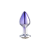 Plug Anal Lite Bicolor TAMANHO M Prata com Roxo Cravejado - ABS - Imagem 2