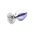 Plug Anal Lite Bicolor TAMANHO M Prata com Roxo Cravejado - ABS - Imagem 1