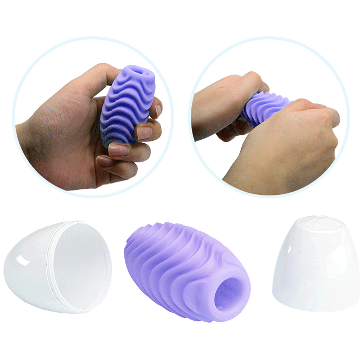 Masturbador Masculino EGG com Textura Interna e Externa – PRETTY LOVE ROMANTIC DOUBLE - Imagem 4