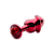 Plug Anal Lite Vermelho Formato Pênis com Pedra Vermelha em ABS - Imagem 1