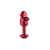 Plug Anal Lite Vermelho Formato Pênis com Pedra Vermelha em ABS - Imagem 2