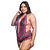 Body Renda Bicolor Plus Size PRETO COM PINK - Imagem 2