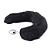 Plug Anal em Aluminio 7cm com Cauda Preto TAMANHO P - Imagem 1
