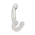 Prótese Penetrador 23,2x3,6cm Strapless com Plug Vaginal TRANSPARENTE DI-060 - Imagem 3