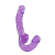 Prótese Penetrador 23,2x3,6cm Strapless com Plug Vaginal - Imagem 3