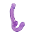 Prótese Penetrador 23,2x3,6cm Strapless com Plug Vaginal - Imagem 1