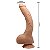 Prótese Realística 26,5cm Curvado com Veias Salientes, Glande,Escroto e Ventosa – BEAUTIFUL JACK - Imagem 3