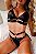 Conjunto Sexy Amor Proibido Com Cinta Liga Preta e Correntes PRATA - Imagem 1