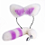 Kit Fantasia Erótica com 2 Peças - Lilás com Branco - Imagem 1
