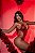Body Desejo em Chama em tule diamante VERMELHO - Imagem 3