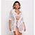 Conjunto de Renda com Tule Poá com Aro e Hobby BRANCO - Imagem 2