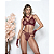 Conjunto Maitê em Renda e Tule com Pescoceira e Luvas Vinho - Imagem 3