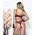 Conjunto Maitê em Renda e Tule com Pescoceira e Luvas Vinho - Imagem 6