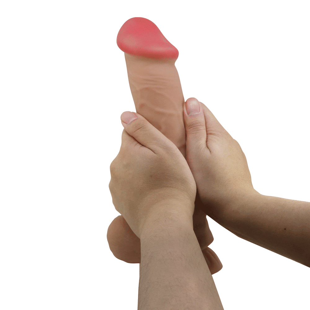 Prótese Realística 26 x 5,5 cm com Camada de Dupla Densidade, Possui Escroto, Vertebra e Ventosa – SLIDING SKIN - Imagem 10