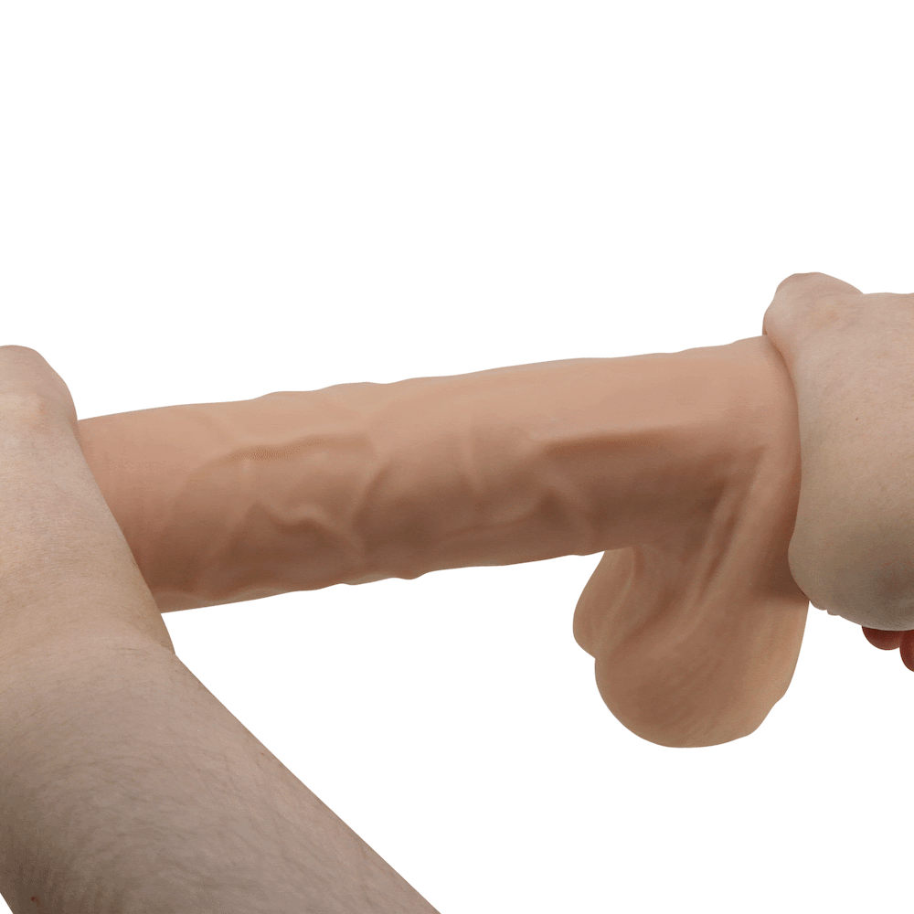 Prótese Realística 26 x 5,5 cm com Camada de Dupla Densidade, Possui Escroto, Vertebra e Ventosa – SLIDING SKIN - Imagem 11