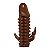 Capa Peniana MARROM Extensora com Nódulos Massageadores e Estimulador Clitoriano – WOLFTOOTH SLEEVE - Imagem 1