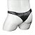 Cueca Masculina De Couro Sintético Com Design De Padrão De Pássaro PRETA - Imagem 3