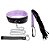 Kit Coleira com Guia Corrente com Chicote Luxo ROXO+PRETA - Imagem 1