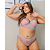 Conjunto Bicolor com Detalhes em Renda Colorida e Lacinho Plus Size ROSA COM AZUL - Imagem 2