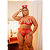 Conjunto Guarda Sedutora TOP, CALCINHA E TIARA VERMELHA - Imagem 1