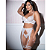 Conjunto Hanna em Renda com Aro e Cinta Liga BRANCA - Imagem 2