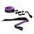 Kit Bondage com 7 Peças com Forro em Pelúcia ROXO + PRETO - Imagem 6