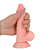 Prótese 15×3,6 cm  com Glande, Corpo Liso, Escroto e Ventosa – ALEX DILDO - Imagem 7