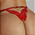 Calcinha Borboleta Personalizável com 5 Letras INCLUSAS em Renda Regulável VERMELHA - Imagem 3