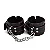 Kit Sado com Algema Bracelete e Venda SUPER RESISTENTE Preta - Imagem 3