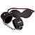 Kit Sado com Algema Bracelete e Venda SUPER RESISTENTE Preta - Imagem 1