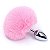 Plug Anal de Metal com Pompom - Tamanho M - ROSA - Imagem 1