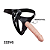 Kit Cinta Com Prótese Maçiça de 19 x 3,8cm com VIBRADOR - Imagem 1