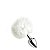 Plug Anal em Metal Branco com Pompom TAMANHO M - Imagem 1
