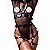 Conjunto Domini Harness Peitoral e Cinta Liga em Couro - Imagem 1