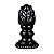 Plug Anal em Silicone / Com textura - 10,5x4,0cm - PRETO - Imagem 1