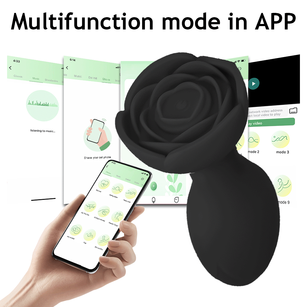 Plug Anal Rosa Giratória 360° com Vibração e Aplicativo - 10 modos - Imagem 8