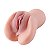 Masturbador Masculino 16,5 x 9,5 cm Vagina e Ânus em Cyberskin 4 - Super Realistico - Imagem 1