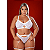 Conjunto Plus Size sem Bojo em Tule com Cinta Liga de Corrente BRANCO - Imagem 1
