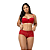 Conjunto Rendado Marjorie com Sutia e Calecon com BOJO - VERMELHO - Imagem 1