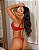 Conjunto Safira Sem Bojo em Tule Bordado - VERMELHO - Imagem 2